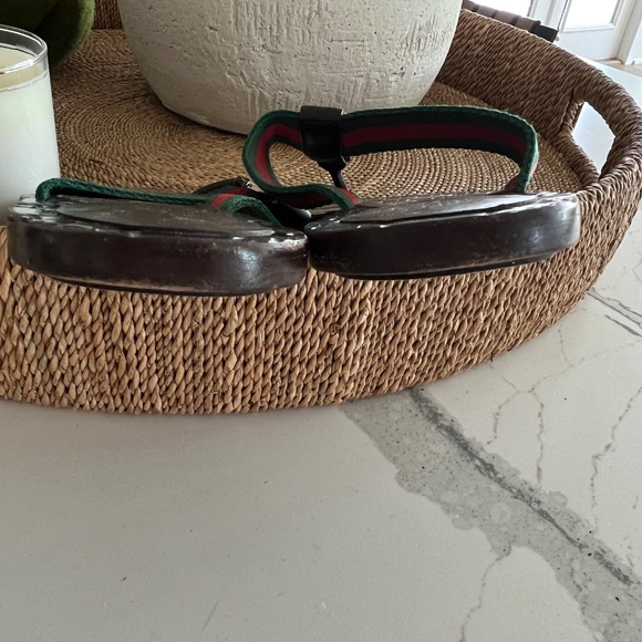 Gucci  Women’s Lifford Flip-flop- leather/nylon Web Slides Sz 38 - Picture 6 of 12